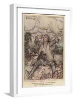 Gulliver in Lilliput-Arthur Rackham-Framed Art Print