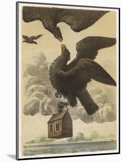 Gulliver's Little House is Carried Away by an Eagle-Coppin-Mounted Art Print