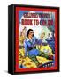 Gulliver's Travels Book To Color-Max Fleischer-Framed Stretched Canvas