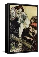 Gulliver's travels by Johnathan Swift-Arthur Rackham-Framed Stretched Canvas