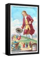 Gulliver's Travels Trade Card-null-Framed Stretched Canvas