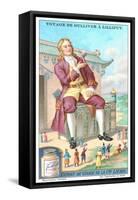 Gulliver's Travels Trade Card-null-Framed Stretched Canvas