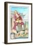 Gulliver's Travels Trade Card-null-Framed Art Print