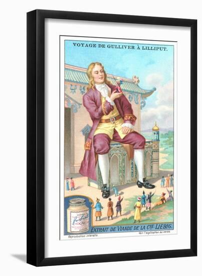 Gulliver's Travels Trade Card-null-Framed Art Print