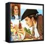 Gulliver's Travels, with Inset of its Author Jonathan Swift-John Keay-Framed Stretched Canvas