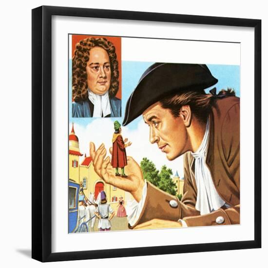 Gulliver's Travels, with Inset of its Author Jonathan Swift-John Keay-Framed Premium Giclee Print