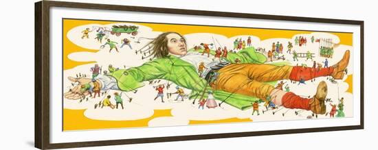 Gulliver's Travels-English School-Framed Premium Giclee Print