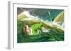 Gulliver Shipwrecked-English School-Framed Giclee Print