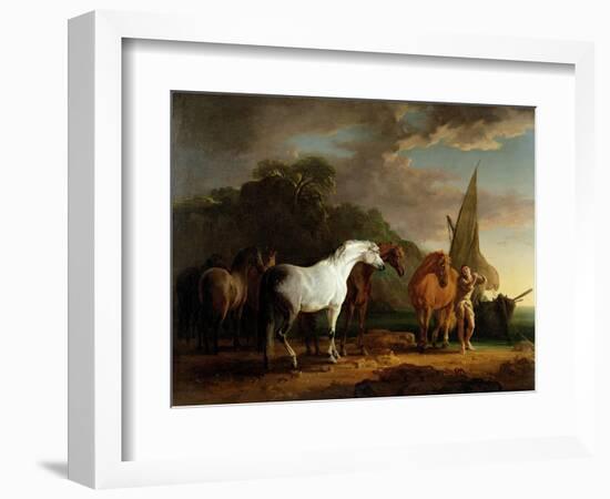 Gulliver Taking His Final Leave of the Land of the Houyhnhnms, c.1769-Sawrey Gilpin-Framed Giclee Print