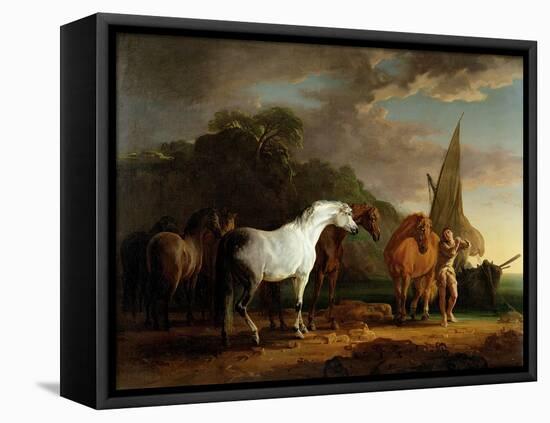 Gulliver Taking His Final Leave of the Land of the Houyhnhnms, c.1769-Sawrey Gilpin-Framed Stretched Canvas