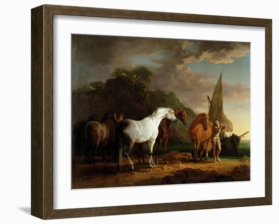 Gulliver Taking His Final Leave of the Land of the Houyhnhnms, c.1769-Sawrey Gilpin-Framed Giclee Print