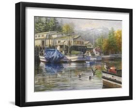 Gulls at the Marina-Nicky Boehme-Framed Giclee Print