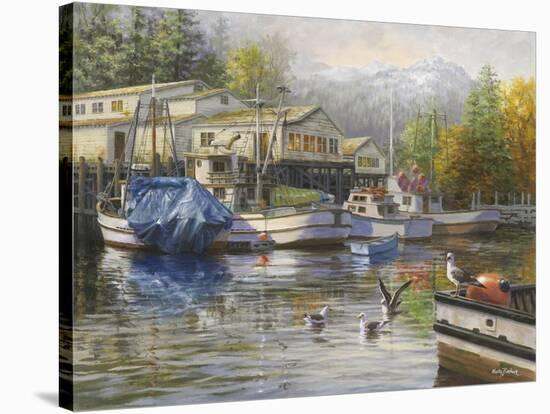 Gulls at the Marina-Nicky Boehme-Stretched Canvas