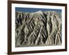 Gully Erosion in Thick Gravel Terrace, Wildrose Canyon, Death Valley, California, USA-Tony Waltham-Framed Photographic Print