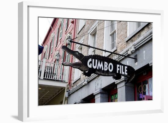 Gumbo File Alligator Sign-Carol Highsmith-Framed Photo