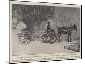 Gun and Gun-Carriage, with Mule, Presented by the Queen to the Sultan of Morocco-null-Mounted Giclee Print