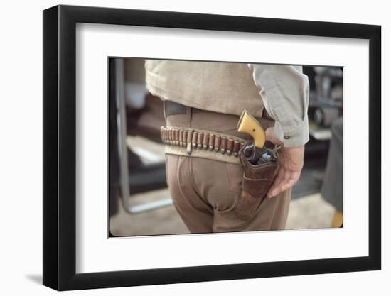 Gun and Holster Belonging to Actor John Wayne During Filming of Western Movie "The Undefeated"-John Dominis-Framed Photographic Print