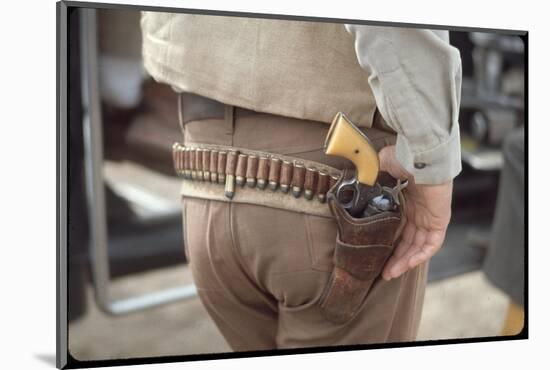 Gun and Holster Belonging to Actor John Wayne During Filming of Western Movie "The Undefeated"-John Dominis-Mounted Photographic Print