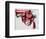 Gun, c.1981-82 (black and red on white)-Andy Warhol-Framed Art Print