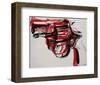 Gun, c.1981-82 (black and red on white)-Andy Warhol-Framed Giclee Print