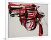 Gun, c.1981-82 (black and red on white)-Andy Warhol-Framed Giclee Print