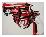 Gun, c.1981-82 (black and red on white)-Andy Warhol-Framed Giclee Print