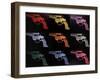 Gun, c.1982 (many/rainbow)-Andy Warhol-Framed Giclee Print