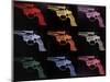 Gun, c.1982 (many/rainbow)-Andy Warhol-Mounted Giclee Print