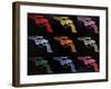 Gun, c.1982 (many/rainbow)-Andy Warhol-Framed Giclee Print