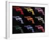 Gun, c.1982 (many/rainbow)-Andy Warhol-Framed Giclee Print