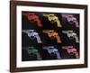 Gun, c.1982 (many/rainbow)-Andy Warhol-Framed Giclee Print