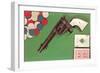 Gun, Cards and Chips-null-Framed Art Print