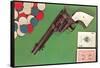 Gun, Cards and Chips-null-Framed Stretched Canvas