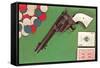 Gun, Cards and Chips-null-Framed Stretched Canvas