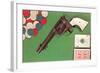 Gun, Cards and Chips-null-Framed Art Print