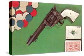 Gun, Cards and Chips-null-Stretched Canvas