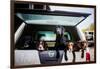 Gun dogs in the back of 4x4 on a shoot in Wiltshire, England-John Alexander-Framed Photographic Print