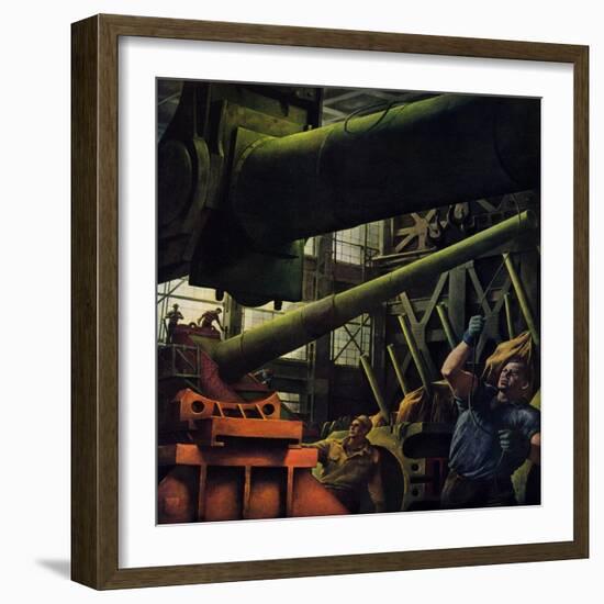 "Gun Factory," November 18, 1944-Robert Riggs-Framed Giclee Print