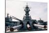 Gun Turrets of the U.S.S. Iowa-Jacques M. Chenet-Stretched Canvas