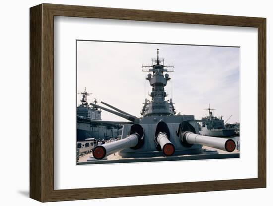 Gun Turrets of the U.S.S. Iowa-Jacques M. Chenet-Framed Photographic Print