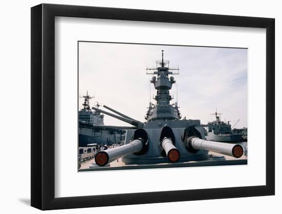 Gun Turrets of the U.S.S. Iowa-Jacques M. Chenet-Framed Photographic Print