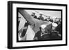 Guncrew Stands at Battle Station-null-Framed Art Print