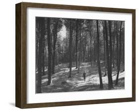 Gunder Hagg Training in the Woods Near Malmo-null-Framed Photographic Print