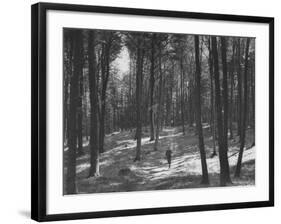 Gunder Hagg Training in the Woods Near Malmo-null-Framed Photographic Print