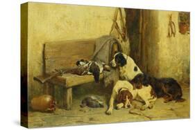 Gundogs with the Days Bag-John Sargent Noble-Stretched Canvas