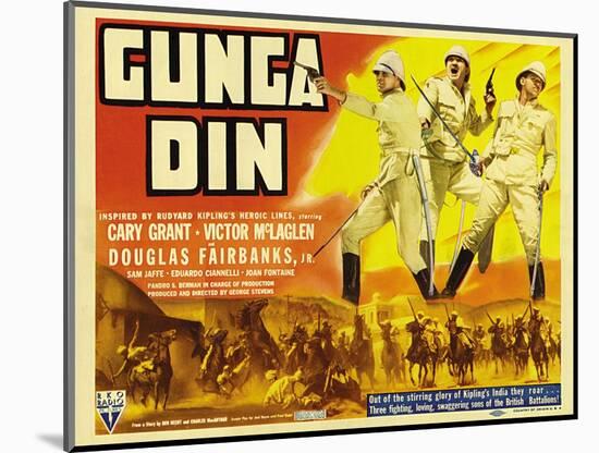 Gunga Din, 1939-null-Mounted Art Print