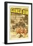 Gunga Din, Cary Grant, Victor McLaglen, Douglas Fairbanks Jr., 1939, poster art-null-Framed Art Print