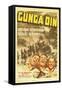 Gunga Din, Cary Grant, Victor McLaglen, Douglas Fairbanks Jr., 1939, poster art-null-Framed Stretched Canvas