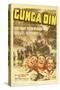 Gunga Din, Cary Grant, Victor McLaglen, Douglas Fairbanks Jr., 1939, poster art-null-Stretched Canvas