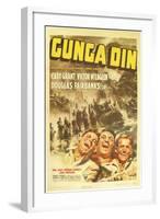 Gunga Din, Cary Grant, Victor McLaglen, Douglas Fairbanks Jr., 1939, poster art-null-Framed Art Print